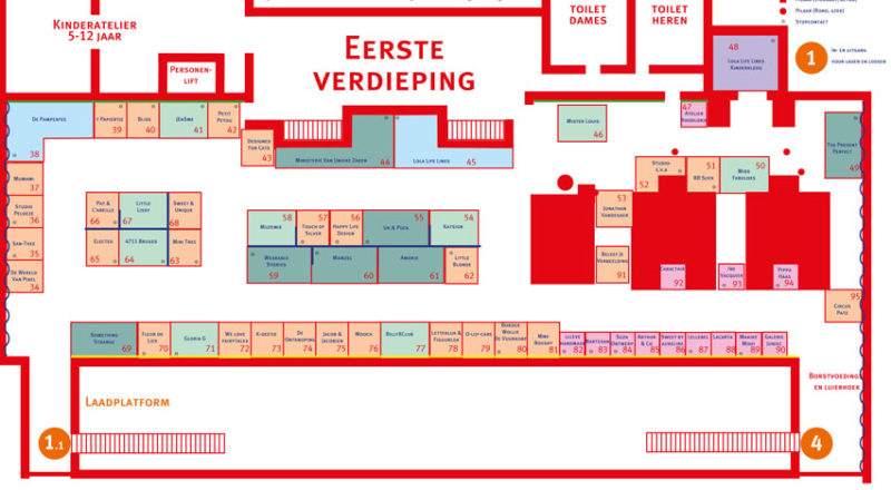 Beursplan De Vitrine - 1ste verdieping