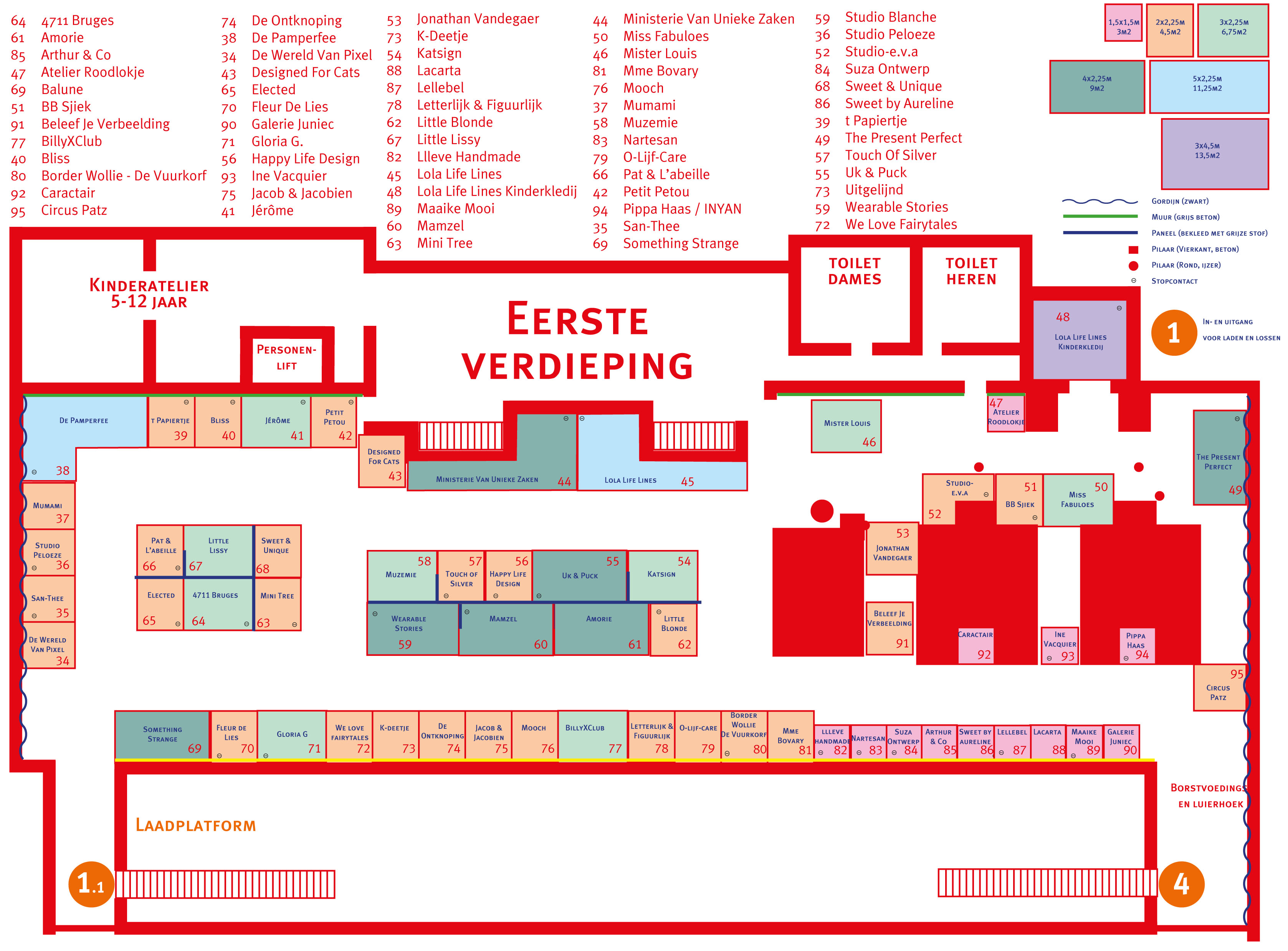 Beursplan De Vitrine - 1ste Verdieping